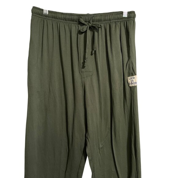 Life Is Good Mens Weekend Warrior Blue Shirt & Olive Green Pants Sleepwear M - Picture 3 of 10